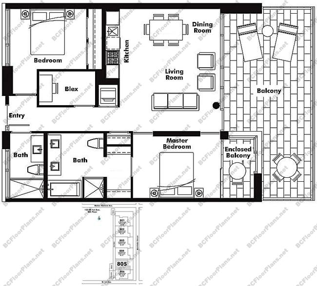 Floor Plan 805 123 W. 1st Ave.