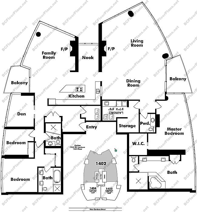 Floor Plan 1402 1233 W. Cordova