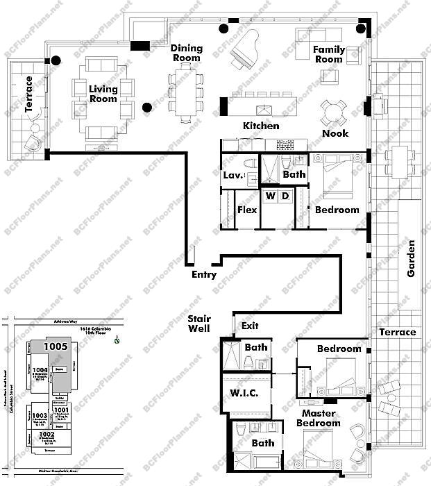 Floor Plan 1005 1616 Columbia