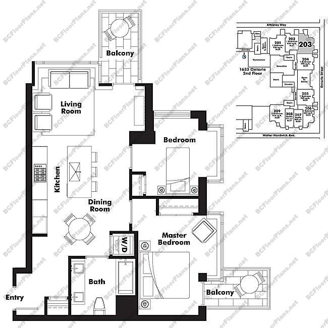Floor Plan 203 1633 Ontario