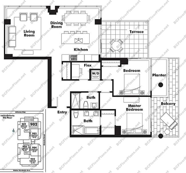 Floor Plan 902 1633 Ontario