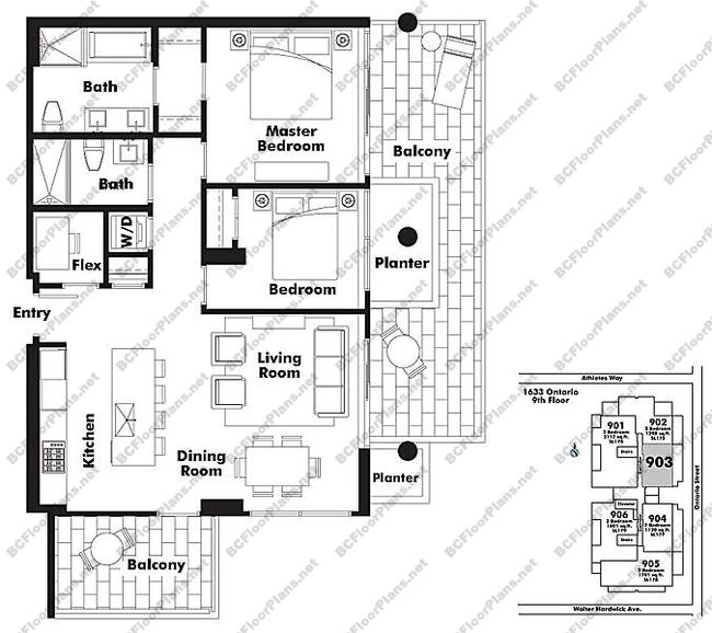Floor Plan 903 1633 Ontario
