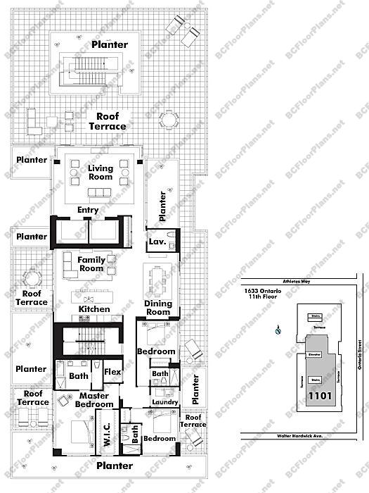 Floor Plan 1101 1633 Ontario