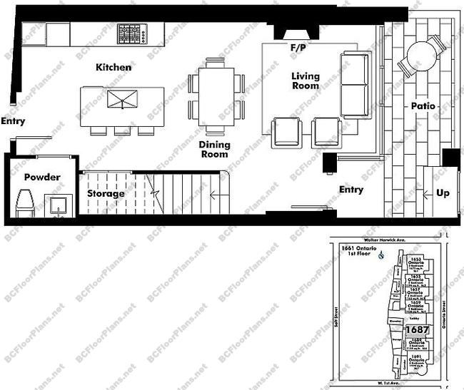 Floor Plan TH105 1687 Ontario