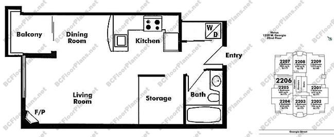 Floor Plan 2206 1239 West Georgia