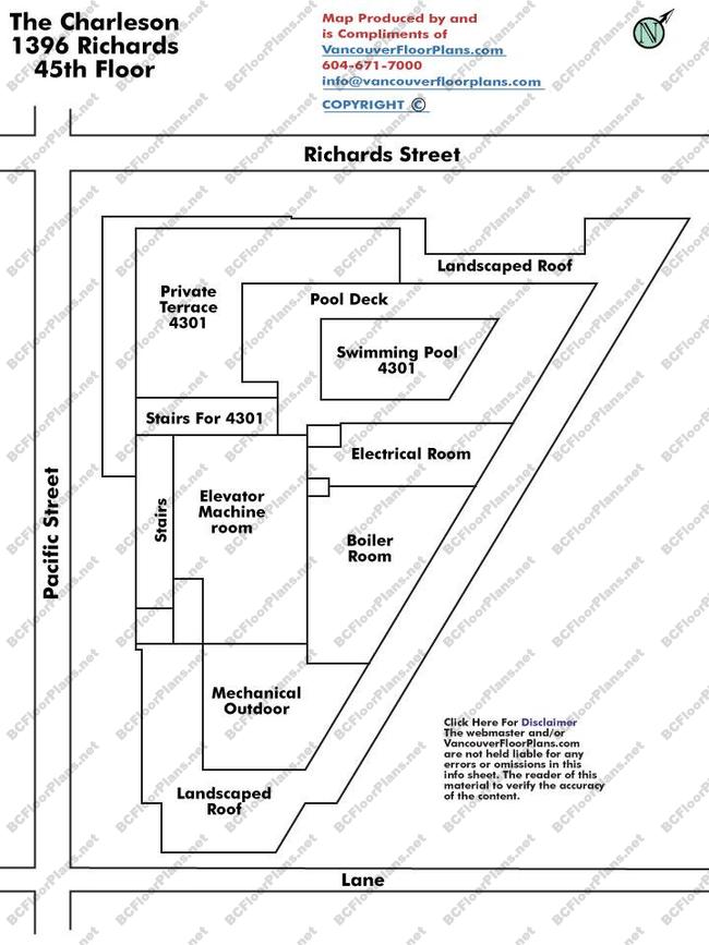 Floor Plan 4301 1396 Richards Street