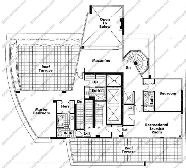 Floor Plan PH15 1717 Bayshore Drive